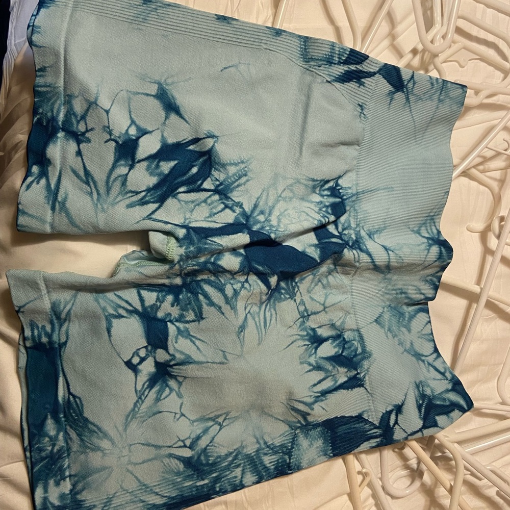 Tie-Dye Blue and Green Shorts